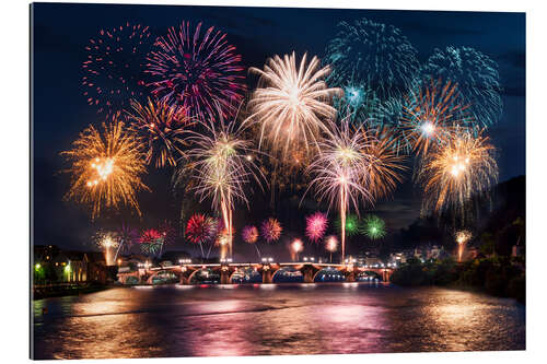 Galleriprint Fireworks on the Old Bridge in Heidelberg