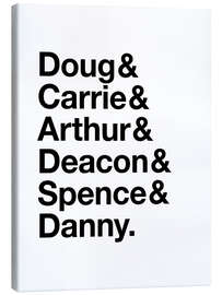 Canvas print King of Queens - names