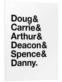 Foam board print King of Queens - names