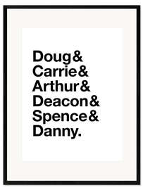 Framed art print King of Queens - names