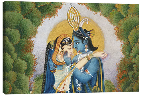 Quadro em tela Krishna e Radha