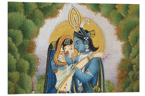 Foam board print Krishna and Radha