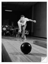 Sticker mural Années 1950 au bowling