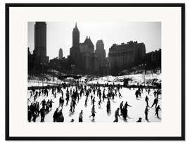 Gerahmter Kunstdruck Wollman Eisbahn Central Park Manhattan