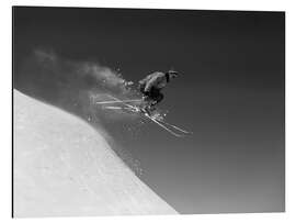 Magnettafel Skifahrer Nostalgie