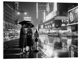 Akryylilasitaulu  Two women under umbrellas in New York