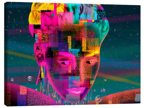 Stampa su tela Psychedelic face