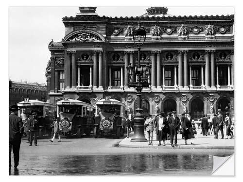 Selvklebende plakat Place de l'Opera in Paris