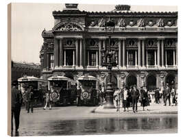 Cuadro de madera Place de l&#039;Opera en París