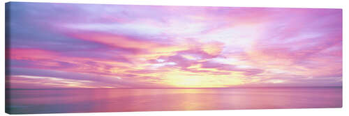 Canvas print Pink-red clouds