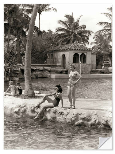 Sticker mural Beach style in the 50s