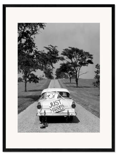 Framed art print Just Married