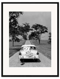 Framed art print Just Married