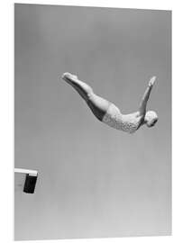 Foam board print Springboard diver