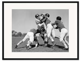 Gerahmter Kunstdruck American Football