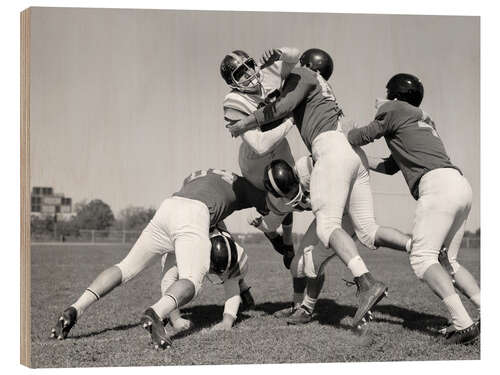 Wood print American Football