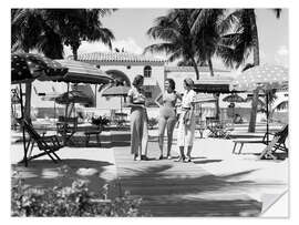 Selvklebende plakat Club Hotel Miami Beach, Florida, 1930s