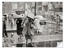 Naklejka na ścianę A rainy day in Philadelphia, 1950