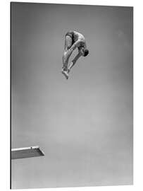 Magnettafel Kunstspringer mit Sprungturm