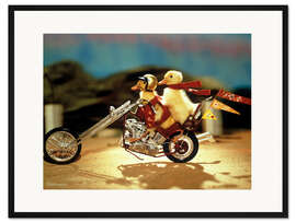 Gerahmter Kunstdruck Easy-Rider Entenküken