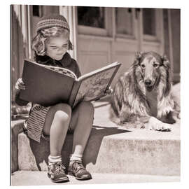 Galleriataulu Girl with her dog