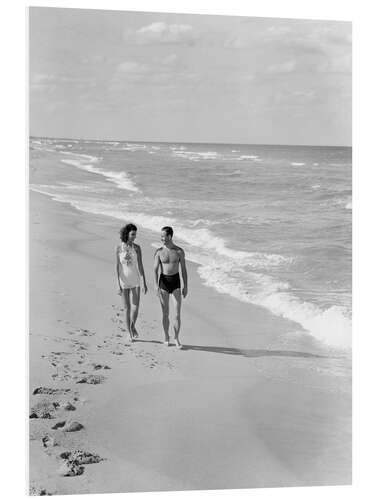 Foam board print Walk on the beach