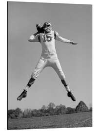 Magnettafel Football Quarterback beim Pass im Sprung, 1960er