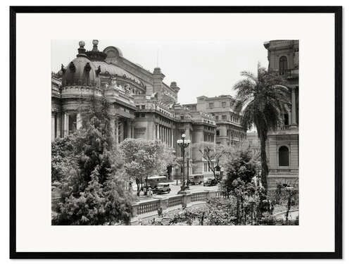 Kehystetty taidepainatus Opera house in Rio de Janeiro, Brazil, 1930