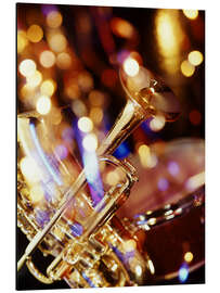 Magnettafel Glänzendes Brass Saxophon