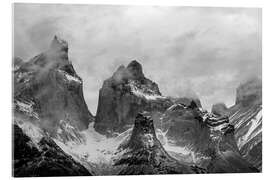 Quadro em acrílico Nuvens sobre montanhas cobertas de neve, Patagônia