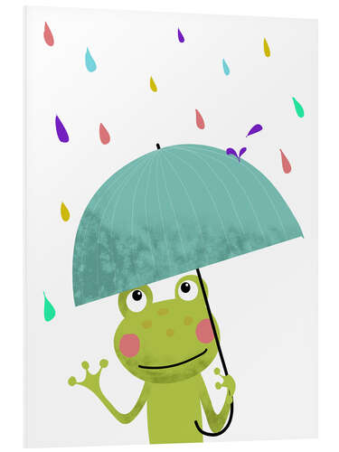 Bilde på skumplate Frog with umbrella