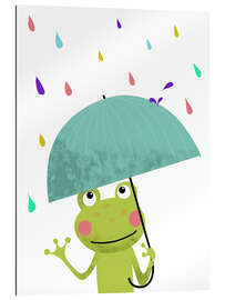 Gallery print Frog with umbrella