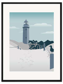 Gerahmter Kunstdruck Leuchtturm