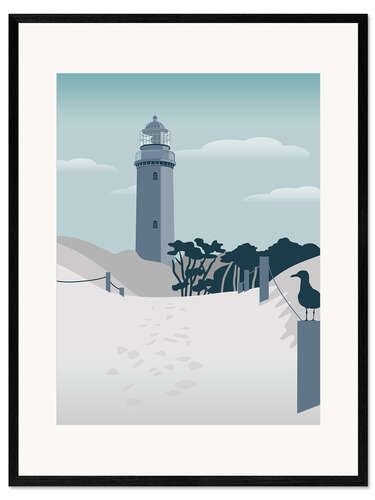 Gerahmter Kunstdruck Leuchtturm