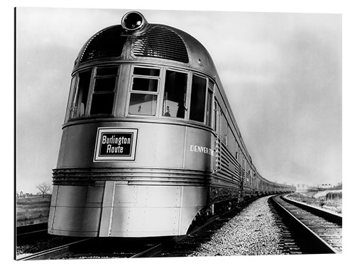 Aluminium print Steamliner Denver Zephyr Chicago, USA, 1930s