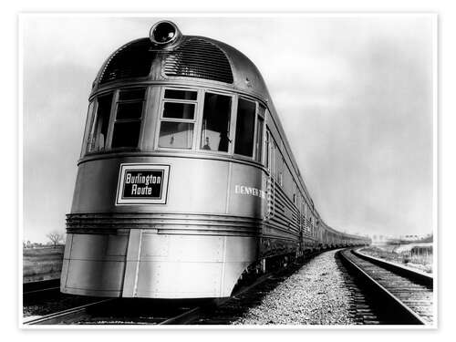Juliste Steamliner Denver Zephyr Chicago, USA, 1930s