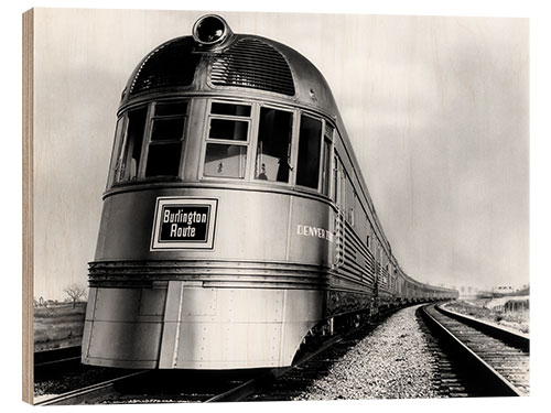 Obraz na drewnie Steamliner Denver Zephyr Chicago, USA, 1930s