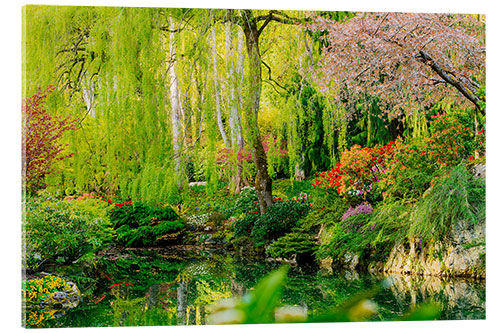 Obraz na szkle akrylowym Zaczarowany staw w Butchart Gardens, Kanada