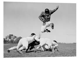 Foam board print Football game, 1960s