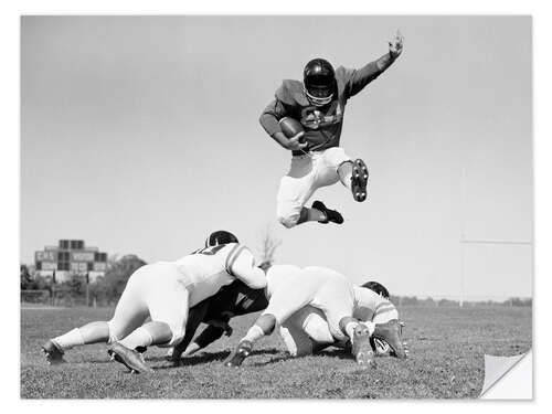 Selvklebende plakat Football game, 1960s