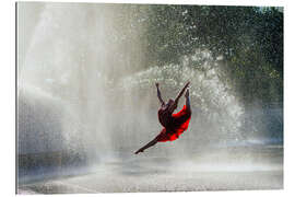 Galleritryk Ballet dancer under fountain