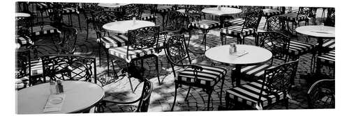 Acrylglasbild Vintage Straßencafé in Frankfurt, Deutschland