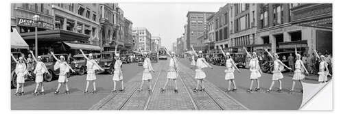 Adesivo murale Roller Skater Girls, Washington DC, 1929