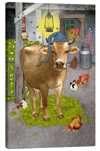 Canvas print My funny cow Berta