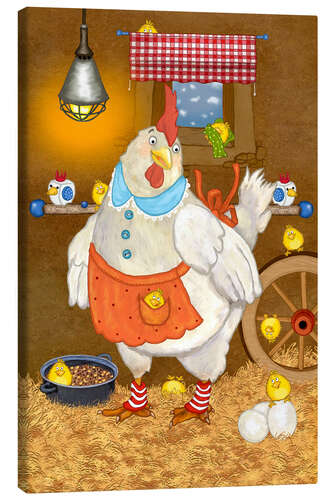Leinwandbild Mein lustiges Huhn Emma