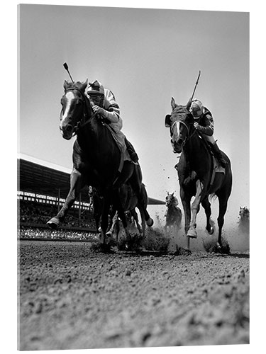 Tableau en verre acrylique Face à face sur l’hippodrome