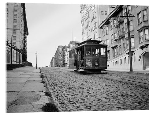 Acrylglasbild Straßenbahn in San Francisco