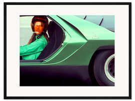 Gerahmter Kunstdruck Italienischer Retro Sportwagen