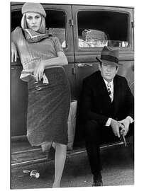 Magnettafel Bonnie und Clyde, schwarz-weiß