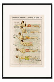 Gerahmter Kunstdruck Schwimmarten (Französisch)